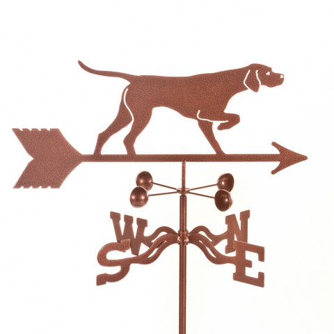 Pointer Dog Weathervane With Post Mount