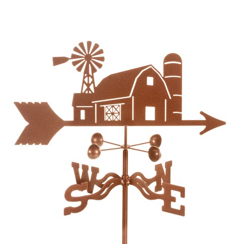 Farm Scene Weathervane With Four Sided Mount