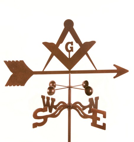 Masons Weathervane With Four Sided Mount
