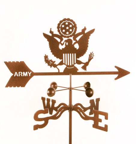 Original Army Weathervane With Post Mount