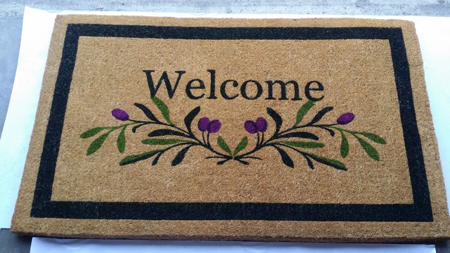 Le Wf366 Olive Border Welcome Fibre Mat, 36 X 60 In.