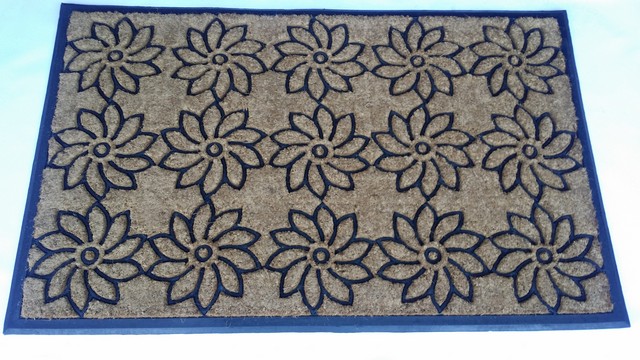 Le Fl348 Flower Pattern Coir Door Mat