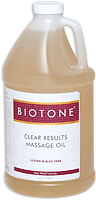Biotone Bio124hgal Clear Results Massage Oil, 0.5 Gal