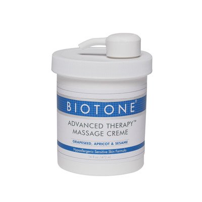 Biotone Bio10516oz 16 Oz Advanced Therapy Massage Crème, Unscented Hypoallergenic
