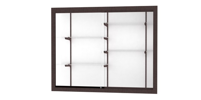 Waddell 14405-wb-bz Recessed 60 X 48 X 16 In. Recessed Wall Case, White Back - Dark Bronze