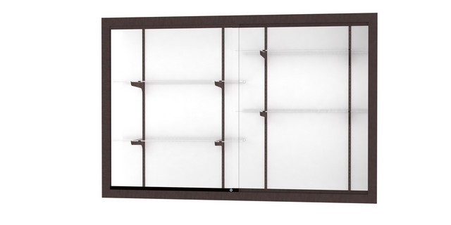 Waddell 14406-wb-bz Recessed 72 X 48 X 16 In. Recessed Wall Case, White Back - Dark Bronze