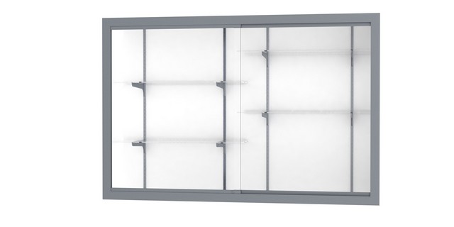 Waddell 14406-wb-sn Recessed 72 X 48 X 16 In. Recessed Wall Case, White Back - Satin