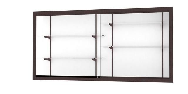 Waddell 14408-wb-bz Recessed 96 X 48 X 16 In. Recessed Wall Case, White Back - Dark Bronze
