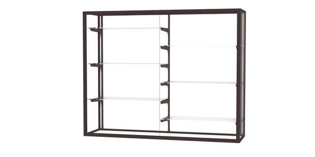 Waddell 12405-wb-bz Champion 60 X 48 X 16 In. Wall Case With Six 12 In. Half-length Shelves, White Back - Dark Bronze
