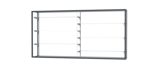 Waddell 12408-wb-sn Champion 96 X 48 X 16 In. Wall Case With Six 12 In. Half-length Shelves, White Back - Satin