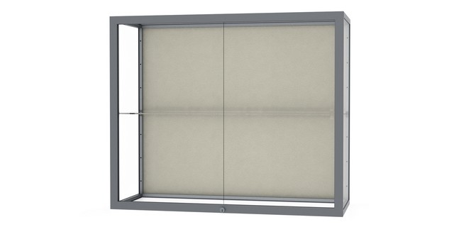 Waddell 2282pb-sn Champion 36 X 30 X 14 In. Wall Case With Four 14 In. Half-length Shelves, Plaque Back - Satin