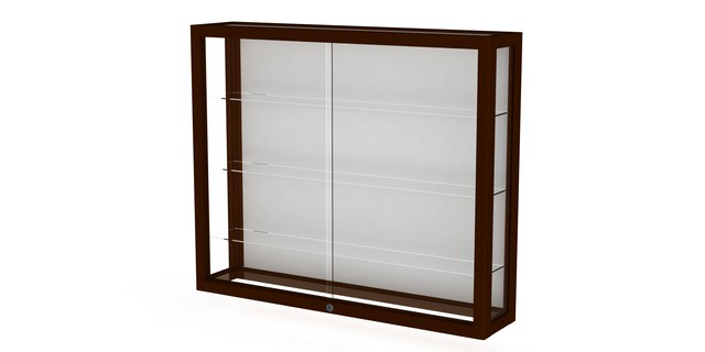 Waddell 890m-wb-c Heirloom 36 X 30 X 8 In. Wall Case With Hardwood 3 Shelves, White Back - Cordovan