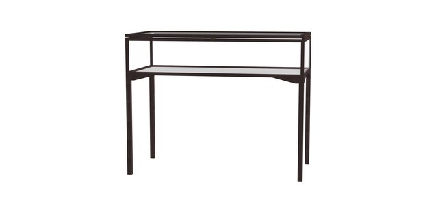 Waddell 3148ht-bz-lb Keepsake 48 X 10 X 24 In. Table Top Four Leg Display Case With 4 Ft. Length Hinged Top, Dark Bronze