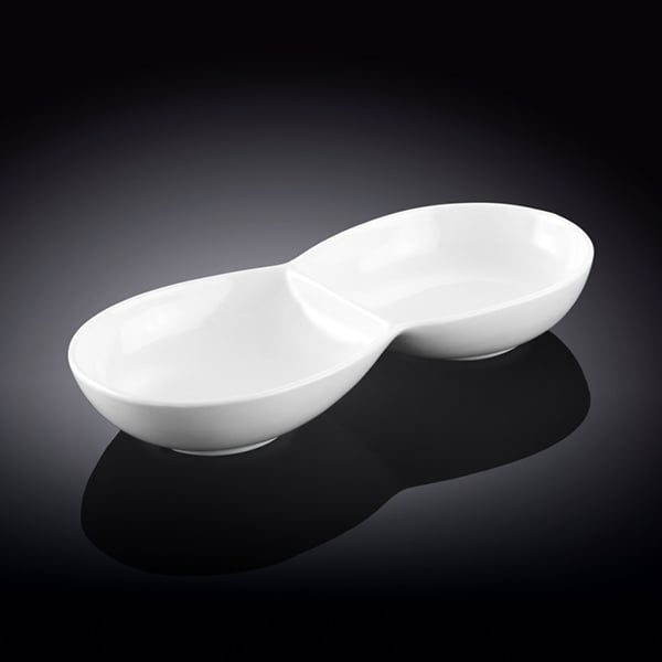 992487 9 In. Divided Dish, White - Pack Of 24