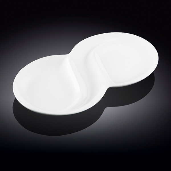 992488 12.5 In. Divided Dish, White - Pack Of 18