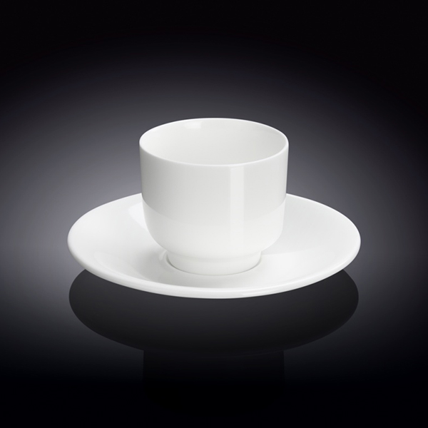 993021 150 Ml Tea Cup & Saucer, White - Pack Of 48