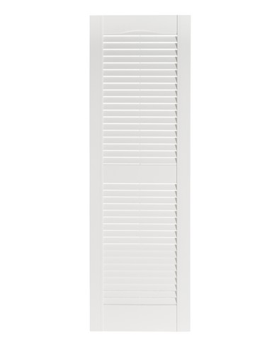 Premier Louver Exterior Decorative Shutter, White - 15 X 59 In.