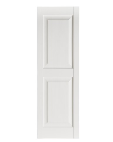 Perfect Shutters Ir521535001 Premier Raised Panel Exterior Decorative Shutters, White - 15 X 35 In.