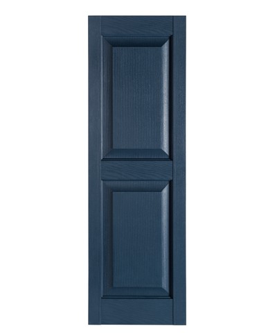 Perfect Shutters Ir521535004 Premier Raised Panel Exterior Decorative Shutters, Bedford Blue - 15 X 35 In.