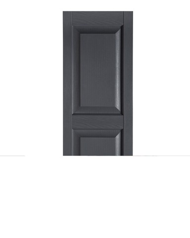 Perfect Shutters Ir521543007 Premier Raised Panel Exterior Decorative Shutters, Dark Gray - 15 X 43 In.