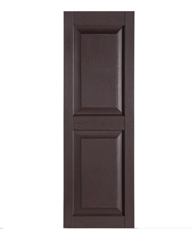 Perfect Shutters Ir521551025 Premier Raised Panel Exterior Decorative Shutters, Sienna Brown - 15 X 51 In.