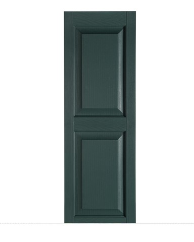 Perfect Shutters Ir521551331 Premier Raised Panel Exterior Decorative Shutters, Heritage Green - 15 X 51 In.