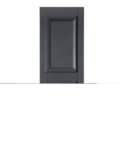 Perfect Shutters Ir521555007 Premier Raised Panel Exterior Decorative Shutters, Dark Gray - 15 X 55 In.