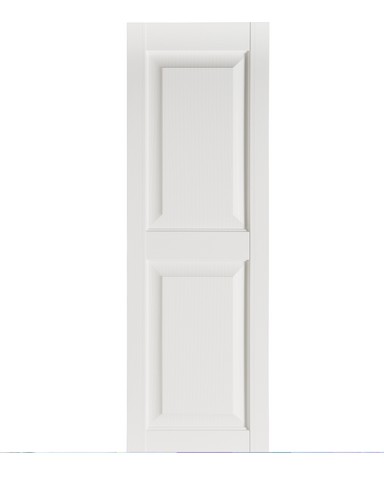 Perfect Shutters Ir521567001 Premier Raised Panel Exterior Decorative Shutters, White - 15 X 67 In.