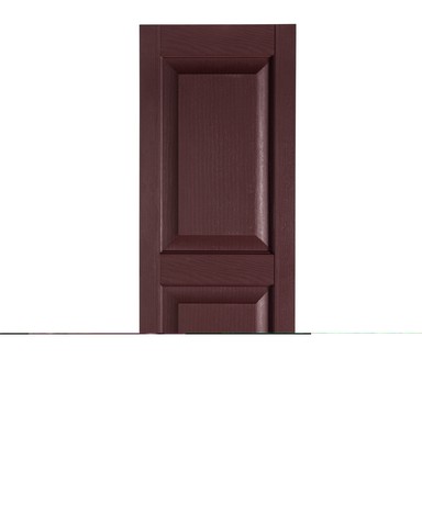 Perfect Shutters Ir521567260 Premier Raised Panel Exterior Decorative Shutters, Burgundy - 15 X 67 In.