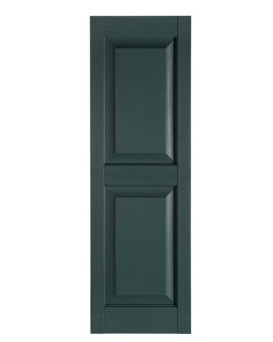 Premier Raised Panel Exterior Decorative Shutters, Heritage Green - 15 x 71 in.