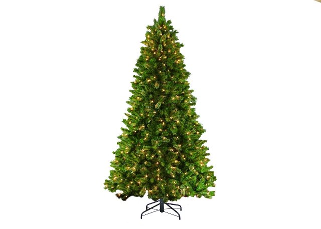7.5 Ft. Pre-lit Teton Pine Artificial Christmas Tree With 600 Clear Ul Lights