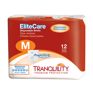 Elitecare Disposable Briefs, Medium - 48 Per Case