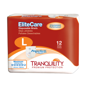 Elitecare Disposable Briefs, Large - 48 Per Case
