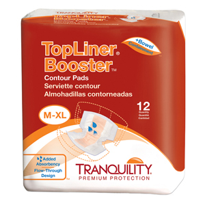 Topliner Booster Contour Pad, Large Diaper - 120 Per Case