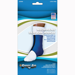 Sa9090-blu-lg Slip-on Neoprene Ankle Support Brace, Blue - Large