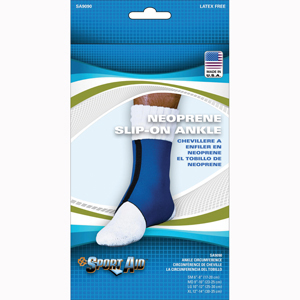 Sa9090-blu-sm Slip-on Neoprene Ankle Support Brace, Blue - Small
