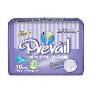 Prevail Pwc-514 Classic Fit Underwear For Women, Extra Large - 64 Per Case