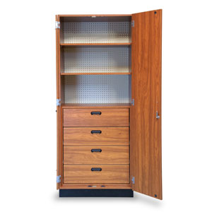 Hausmann 8259 Storewall Storage System-cabinet, Natural Oak