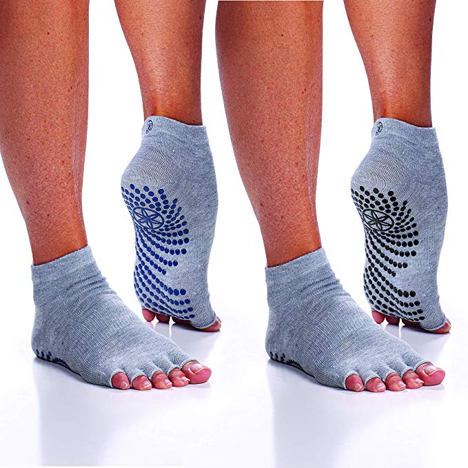 Womens Non-Slip Yoga Socks - Small & Medium