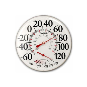 2 In. Outdoor Thermometer Temperature & Humidity Gauge