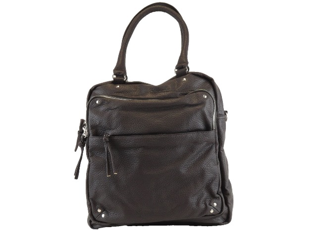 Bh501-blk Faux Leather Handbag Tote, Black
