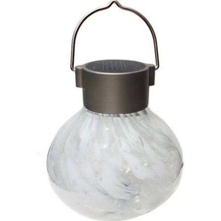 30454 Glow Solar Tea Lantern, White