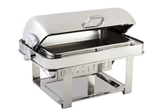 12004ch Dripless Rectangle Chafer With Chrome Trim