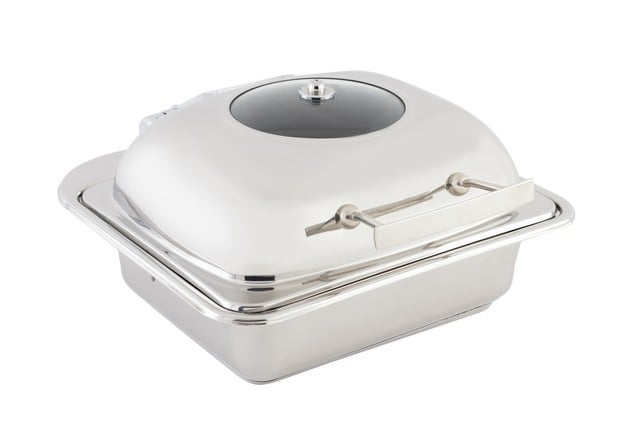 20301 Square Induction Chafer With Glass Lid Food Pan