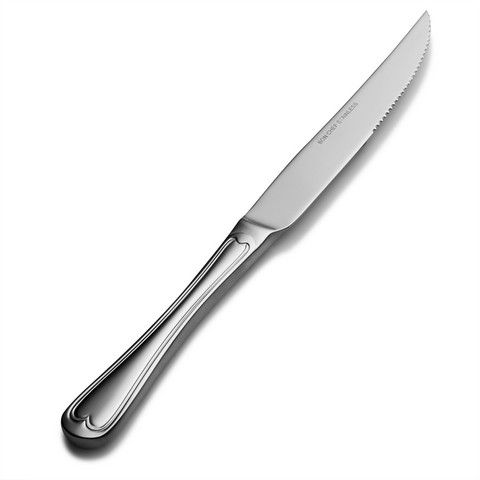 S615 Victoria Euro Solid Handle Steak Knife, Pack Of 12