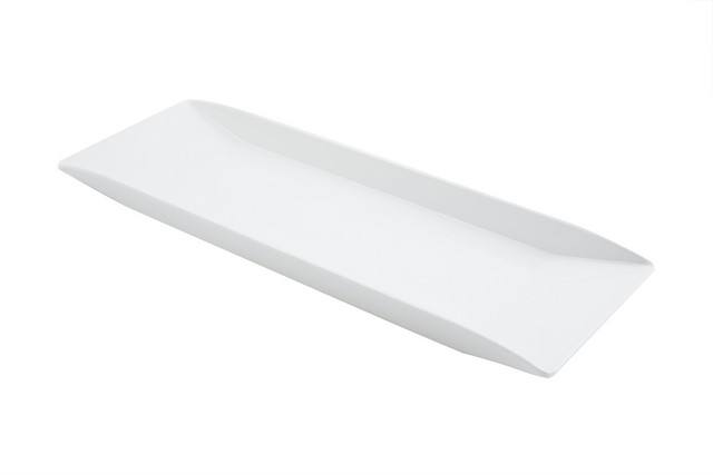 53401white 23.25 X 7.75 X 1.25 In. Melamine Rectangular Platter, White