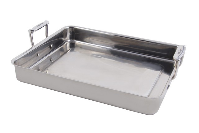60012 14.75 X 12 X 2.25 In. Cucina Stainless Steel Large Food Pan With Handles, 5 Quart