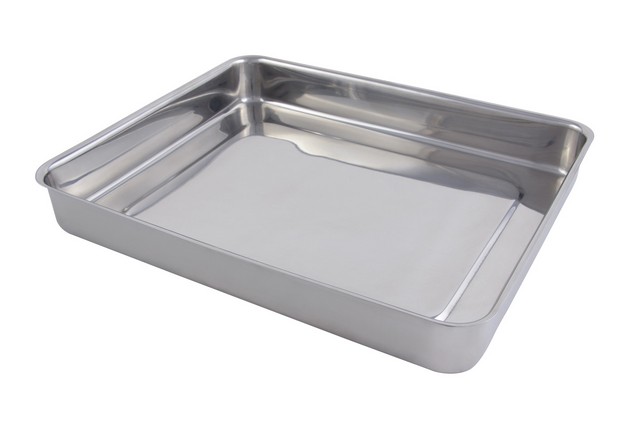 60017 14 X 12.12 X 2.12 In. Cucina Stainless Steel Large Food Pan No Handles, 5 Quart