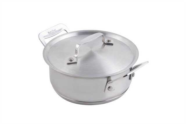 60025 6.75 In. Dia. Cucina Pan With Lid & Induction Bottom, 40 Oz