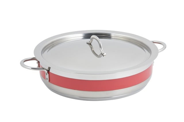 60030cfred 12.37 In. Dia. Classic Country French 6 Quart Pot With Cover Induction Bottom - Red
